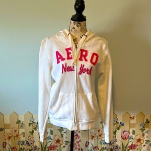 White Zip Hoodie
